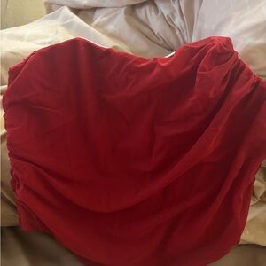 Elegant Red Strapless Dress